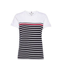 Glb Stp Regular Round-Nk Top Ss T-shirts & Tops Short-sleeved Valkoinen Tommy Hilfiger
