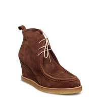 Booties - Wedge Shoes Boots Ankle Boots Ankle Boot - Heel Ruskea ANGULUS