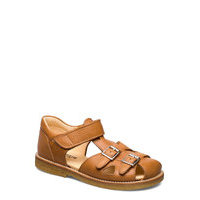 Sandal With Two Buckles In Front Shoes Summer Shoes Sandals Ruskea ANGULUS