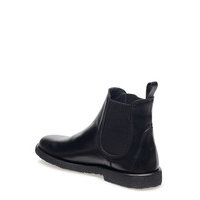 Booties-Flat - With Elastic Shoes Chelsea Boots Musta ANGULUS