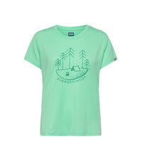 W Skog Graphic Tee T-shirts & Tops Short-sleeved Vihreä Helly Hansen