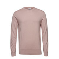 M. Cotton Merino Basic Sweater Neulepaita Pyöreä Kaula-aukko Vaaleanpunainen Filippa K