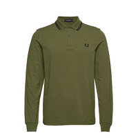 Ls Twin Tipped Shirt Polos Long-sleeved Vihreä Fred Perry