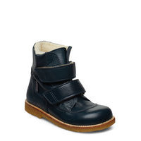 Boots - Flat - With Velcro Talvikengät Tarroilla Sininen ANGULUS