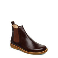 Booties-Flat - With Elastic Shoes Chelsea Boots Ruskea ANGULUS