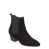 Booties - Block Heel - With Elas Shoes Boots Ankle Boots Ankle Boot - Heel Musta ANGULUS