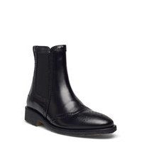 Booties - Flat - With Elastic Shoes Chelsea Boots Musta ANGULUS