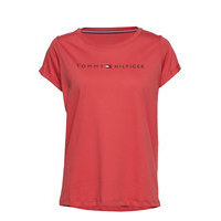 Rn Tee Ss Logo T-shirts & Tops Short-sleeved Punainen Tommy Hilfiger