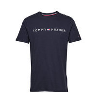 Cn Ss Tee Logo Flag T-shirts Short-sleeved Sininen Tommy Hilfiger