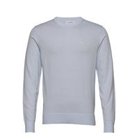 Cotton Silk C-Neck Sweater Neulepaita Pyöreä Kaula-aukko Sininen Calvin Klein