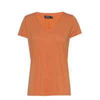 Sl Columbine V-Neck Ss T-shirts & Tops Short-sleeved Oranssi Soaked In Luxury, Soaked in Luxury