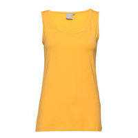 Sleeveless-Jersey T-shirts & Tops Sleeveless Keltainen Brandtex