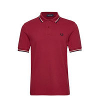 Twin Tipped Fp Shirt Polos Short-sleeved Punainen Fred Perry