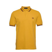 Twin Tipped Fp Shirt Polos Short-sleeved Keltainen Fred Perry