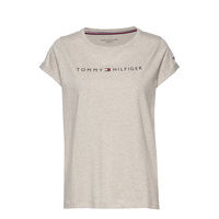 Rn Tee Ss Logo T-shirts & Tops Short-sleeved Beige Tommy Hilfiger