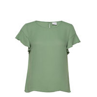 Vilucy S/S Flounce Top - Fav T-shirts & Tops Short-sleeved Vihreä Vila