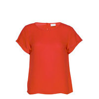 Vilucy S/S Flounce Top - Fav T-shirts & Tops Short-sleeved Punainen Vila