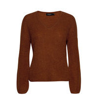 Sltuesday V-Neck Jumper Ls Neulepaita Ruskea Soaked In Luxury, Soaked in Luxury
