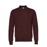 M. Knitted Polo Shirt Polos Long-sleeved Punainen Filippa K