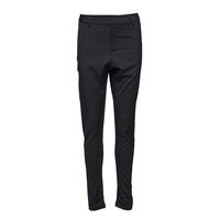 Pants With Rib Inserts Suoralahkeiset Housut Musta Saint Tropez