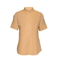 Stretch Oxford Solid Ss Shirt Lyhythihainen Paita Keltainen GANT