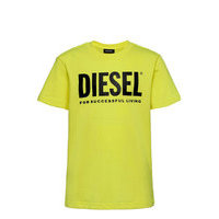 Tjustlogo T-Shirt T-shirts Short-sleeved Keltainen Diesel