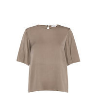 Silk Tee T-shirts & Tops Short-sleeved Harmaa Filippa K