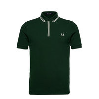 Tipped Placket Polo Polos Short-sleeved Vihreä Fred Perry
