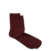 Rib Wool Socks Socks & Tights Socks Punainen Mp Denmark, mp Denmark