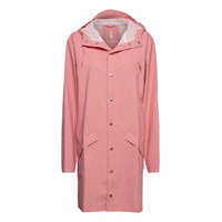 Long Jacket Outerwear Rainwear Rain Coats Vaaleanpunainen Rains