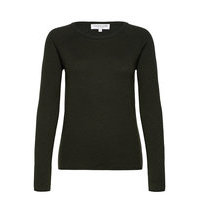 Wool & Cashmere Pullover Ls Neulepaita Musta Rosemunde