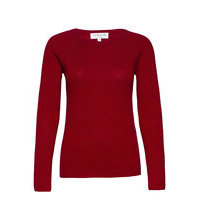 Wool & Cashmere Pullover Ls Neulepaita Punainen Rosemunde