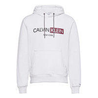 Contrast Graphic Logo Hoodie Huppari Valkoinen Calvin Klein