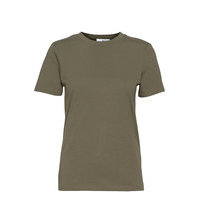 Slfmy Perfect Ss Tee Box Cut Color T-shirts & Tops Short-sleeved Vihreä Selected Femme