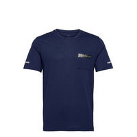 Pw - Pocket Ss T-Shirt T-shirts Short-sleeved Sininen Calvin Klein Performance