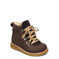 Boots - Flat - With Lace And Zip Shoes Pre Walkers 18-25 Ruskea ANGULUS