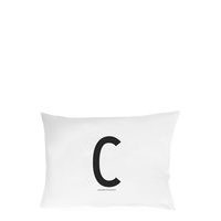 Personal Pillowcase 60x70 A-Z Home Sleep Time Pillows Valkoinen Design Letters