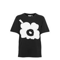 Hiekka Unikko Placement T-Shirt T-shirts & Tops Short-sleeved Musta Marimekko