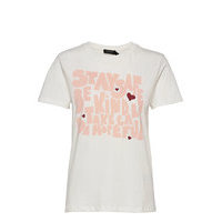 Slrenee T-Shirt Ss T-shirts & Tops Short-sleeved Valkoinen Soaked In Luxury, Soaked in Luxury