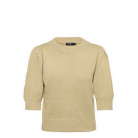 Slriva Fitted Pullover Ss T-shirts & Tops Knitted T-shirts/tops Beige Soaked In Luxury, Soaked in Luxury