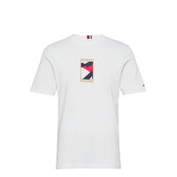 Icon Flag Tee T-shirts Short-sleeved Valkoinen Tommy Hilfiger