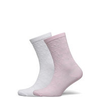 Jacquard Trefoil Crew Socks 2 Pairs Lingerie Socks Regular Socks Valkoinen Adidas Originals, adidas Originals