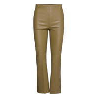 Slkaylee Pu Kickflare Pants Leather Leggings/Housut Vihreä Soaked In Luxury, Soaked in Luxury