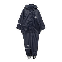 Basic Rainwear Set -Solid Pu Outerwear Rainwear Sets & Coveralls Sininen CeLaVi