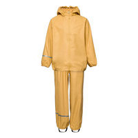 Basic Rainwear Set -Recycle Pu Outerwear Rainwear Sets & Coveralls Keltainen CeLaVi