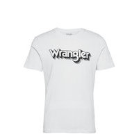 Ss Logo Tee T-shirts & Tops Short-sleeved Valkoinen Wrangler