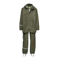 Basci Rainwear Set, Solid Sadevaatteet Vihreä CeLaVi