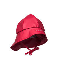 Pu Hat - Solid W. Fleece Accessories Headwear Punainen CeLaVi