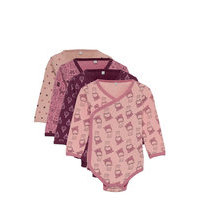 Body Wrap Ao-Printed Bodies Long-sleeved Vaaleanpunainen Pippi