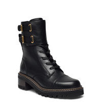 Combat Shoes Boots Ankle Boots Ankle Boot - Heel Musta See By Chloé, See by Chloé